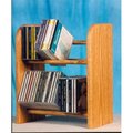 Wood Shed Wood Shed 204 Solid Oak 2 Row Dowel CD Rack 204